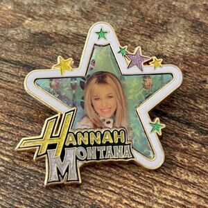 Disney Pin Trading Hannah Montana Purple Star Portrait Miley Cyrus 2008 Retired